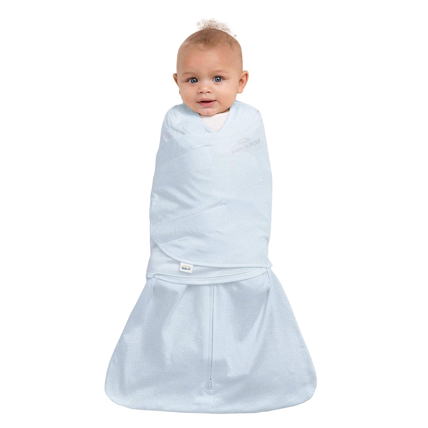 HALO 100% Cotton Sleepsack Swaddle, 3-Way Adjustable Wearable Blanket, TOG 1.5, Clouds, Newborn, 0-3 Months