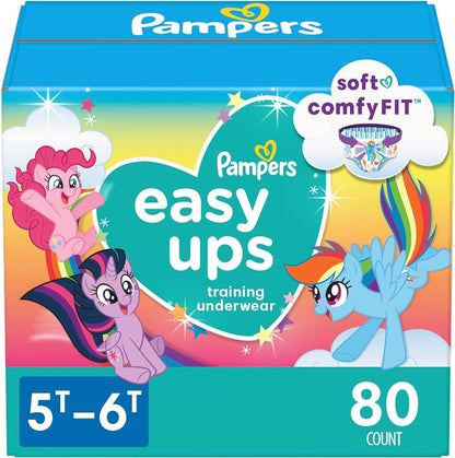 Pampers Easy Ups Boys & Girls Potty Training Pants - Size 3T-4T, 124 Count, Training Underwear