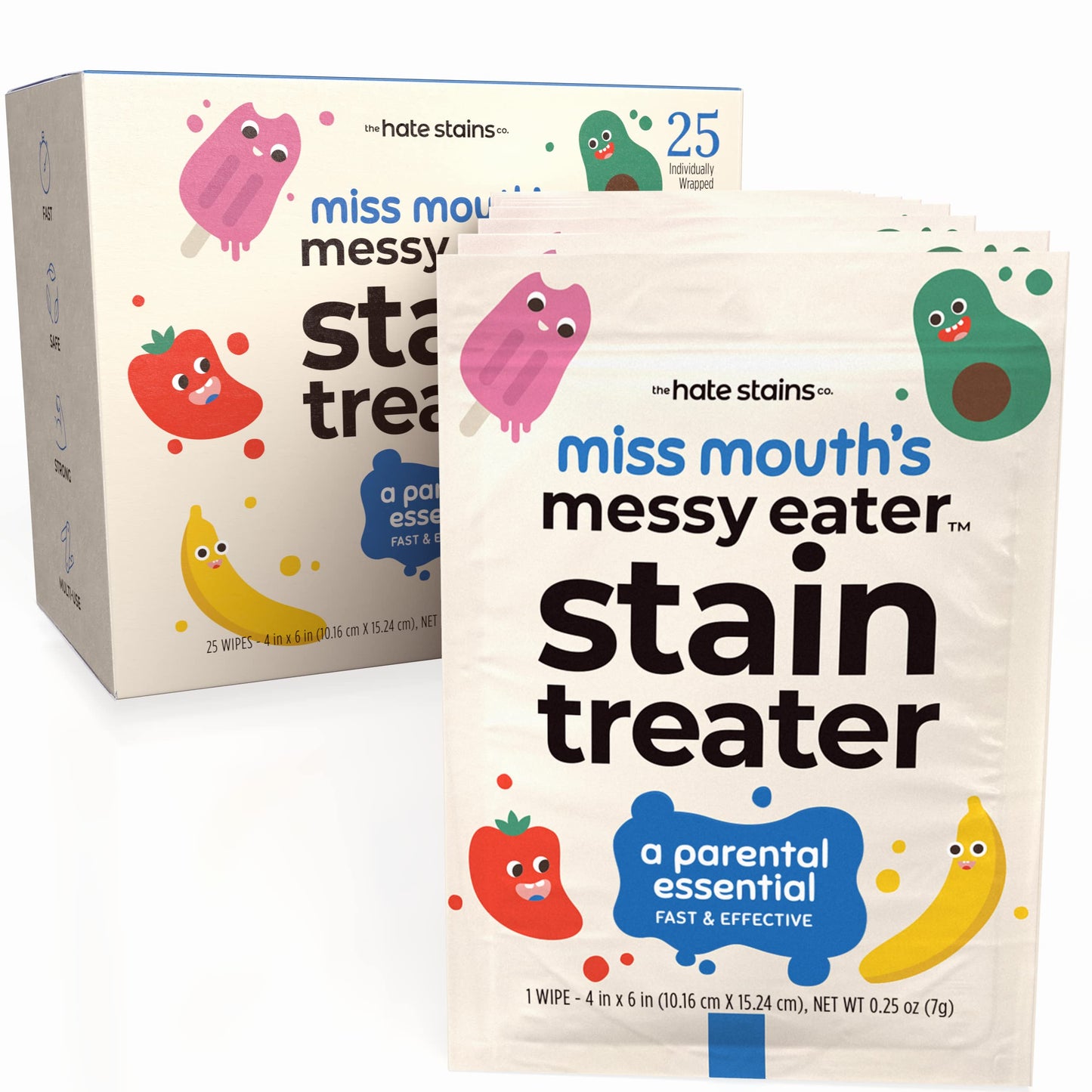 Miss Mouth's Messy Eater Stain Treater Spray - 4oz Stain Remover - Newborn & Baby Essentials - No Dry Cleaning Food, Grease, Coffee Off Laundry, Underwear, Fabric