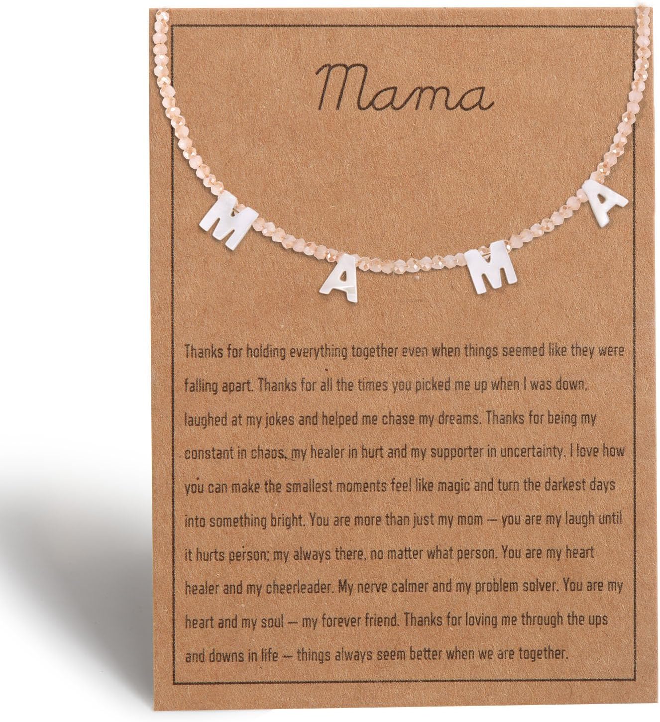 Mama necklace for Women - Silver, Gold & Rose Gold Mom Jewelry for Women, Gifts for New Mom, Expecting Mom Gift for Pregnant Friend, Mom to be Gifts with Cards