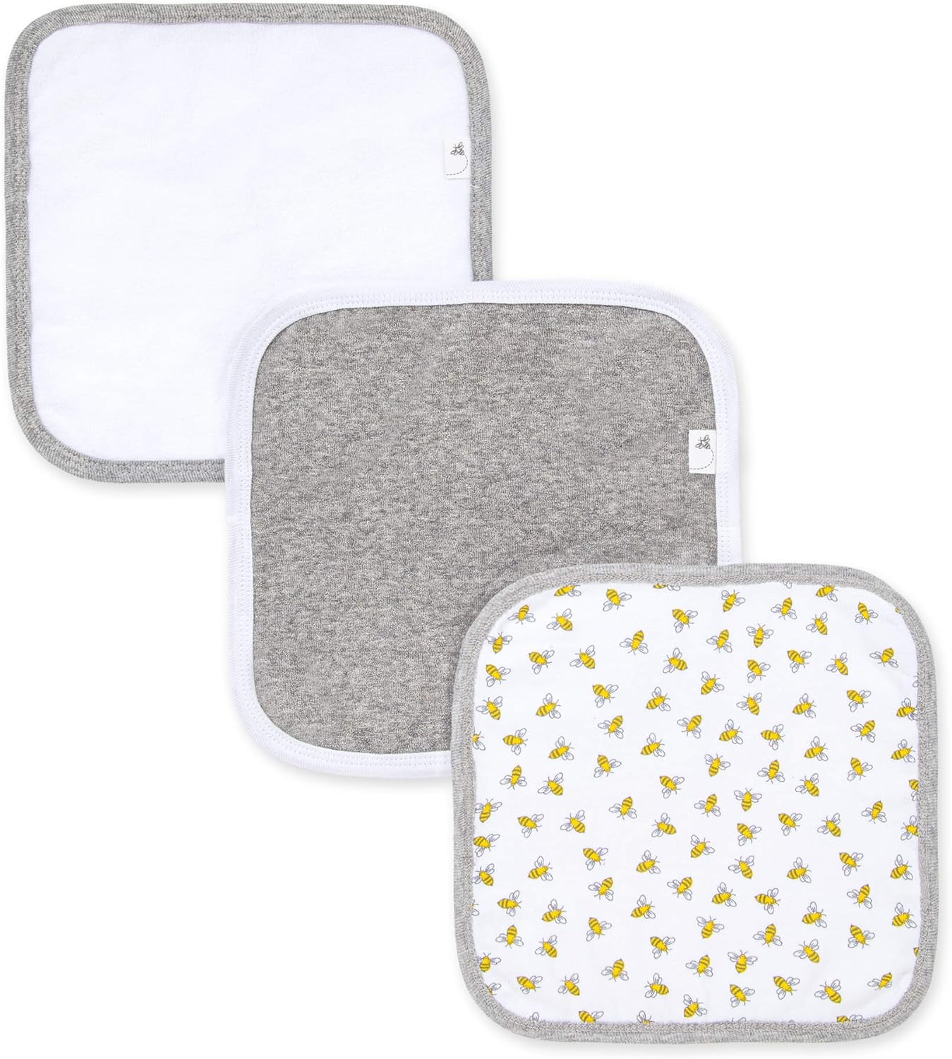 Burt's Bees Baby - Hooded Towels, Absorbent Knit Terry, Super Soft Single Ply, 100% Organic Cotton (Hello Moon!, 2-Pack)