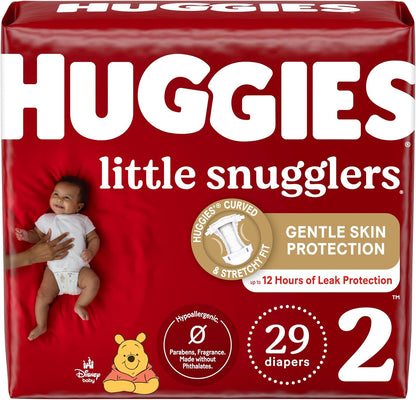 Huggies Newborn Diapers, Little Snugglers Baby Diapers, Size Newborn (up to 10 lbs), 128 Count