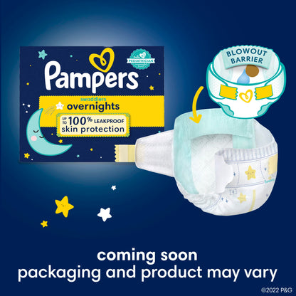 Pampers Swaddlers Overnights Diapers - Size 3, 116 Count, Disposable Baby Diapers, Night Time Skin Protection