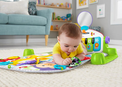 Fisher-Price Baby Playmat Deluxe Kick & Play Piano Gym with Musical -Toy Lights & Smart Stages Learning Content for Newborn to Toddler