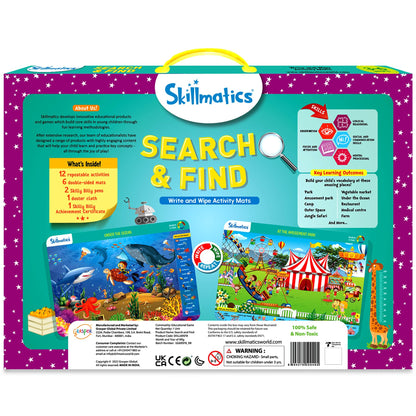 Skillmatics Preschool Learning Activity - Search and Find Megapack Educational Game, Perfect for Kids, Toddlers Who Love Toys, Art and Craft Activities, Gifts for Girls and Boys Ages 3, 4, 5, 6