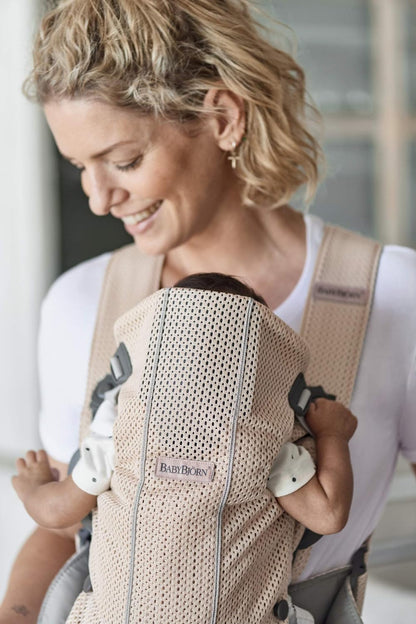 BabyBjörn Baby Carrier Mini, 3D Jersey, Light Beige