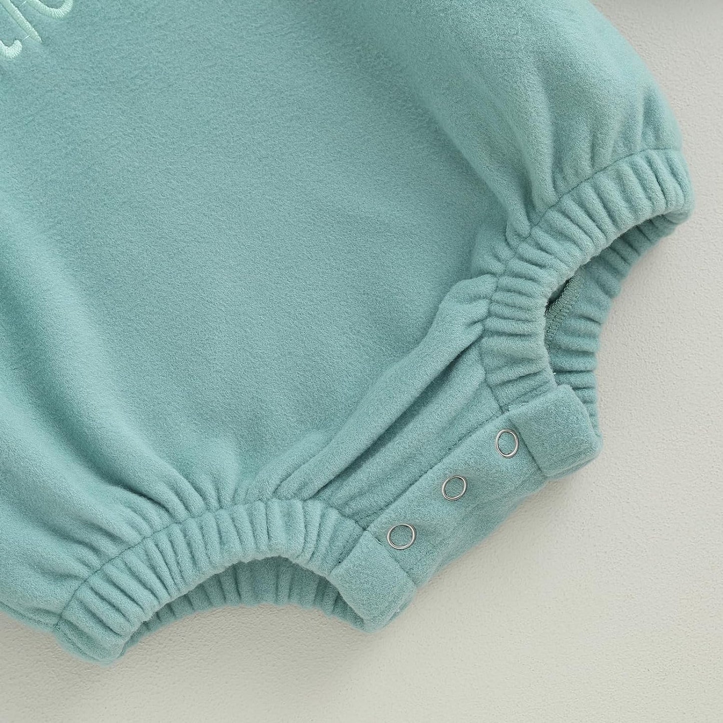 VISGOGO Baby Boy Girls Oversized Sweatshirt Romper Long Sleeve Little Dude Sweater Onesie Top Embroidery Clothes