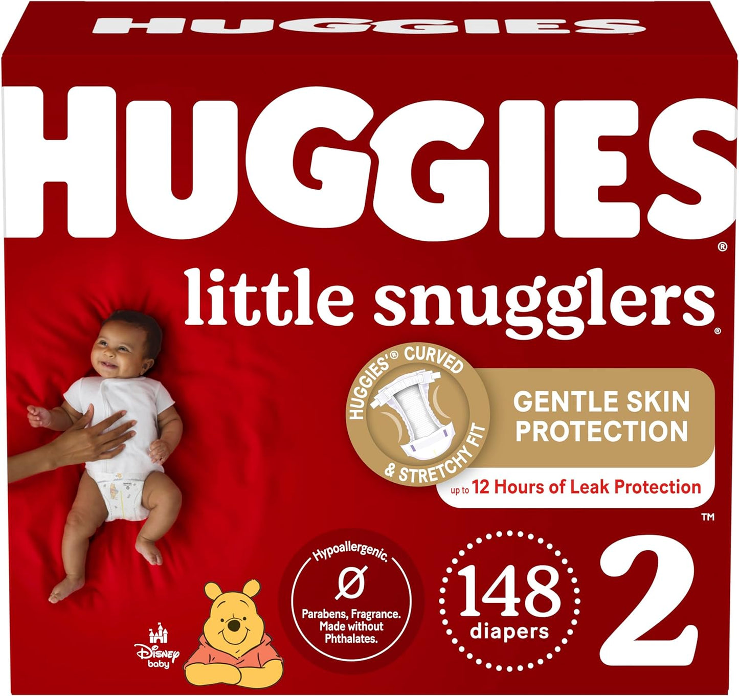 Huggies Newborn Diapers, Little Snugglers Baby Diapers, Size Newborn (up to 10 lbs), 128 Count