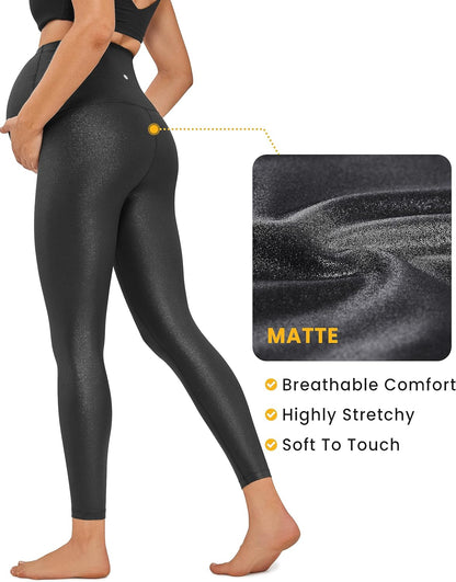 CRZ YOGA Womens Butterluxe Maternity Leggings 25" / 28" - Workout Activewear Yoga Pregnancy Pants Over The Belly Buttery Soft