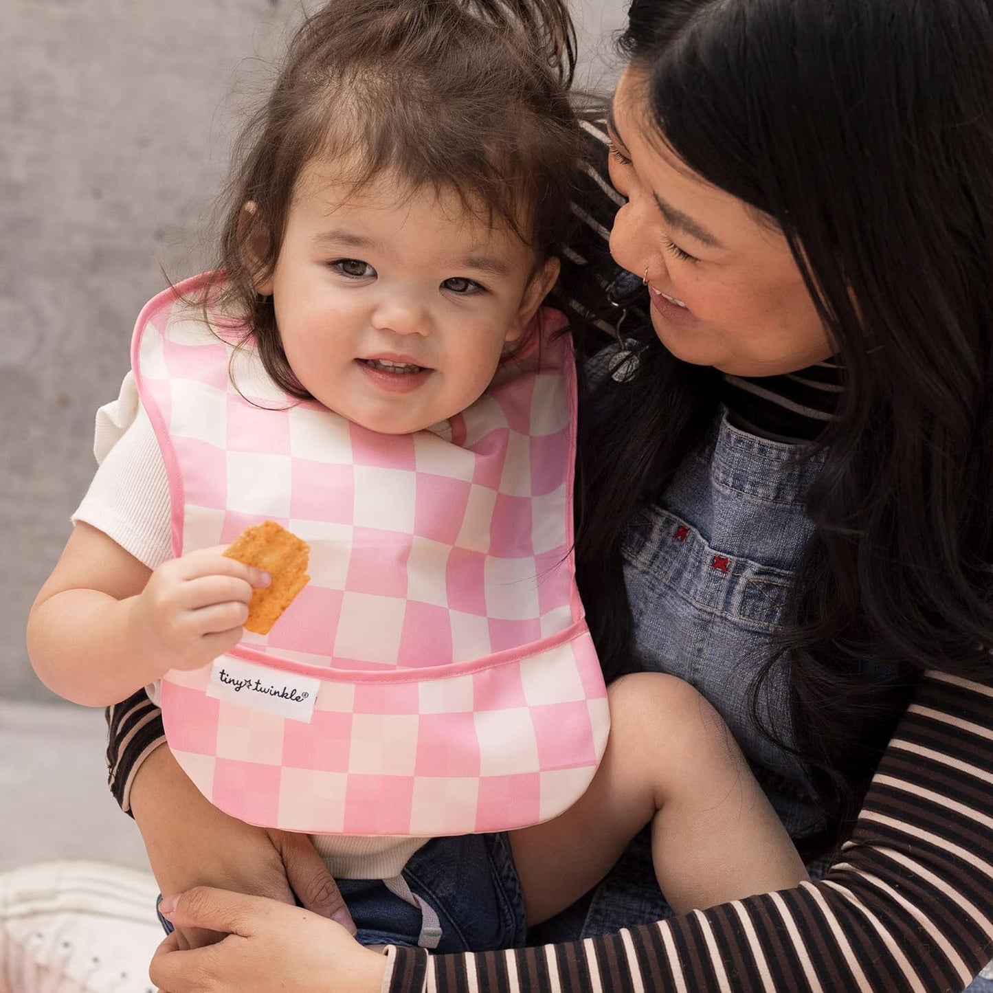 Tiny Twinkle Mess-Proof Baby Bib - Waterproof Bib for Baby Boy or Girl - PFAS, PVC, BPA, Phthalate Free - Baby Food Bibs