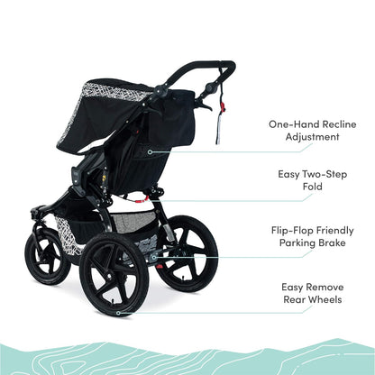 BOB Gear Revolution Flex 3.0 Jogging Stroller, Graphite Black