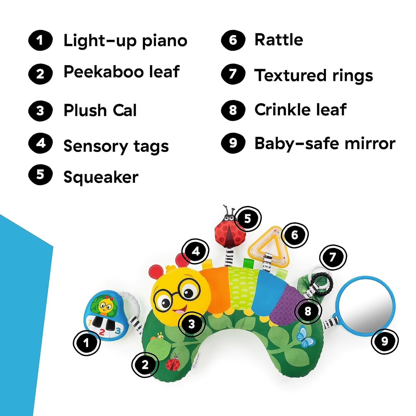 Baby Einstein Flip For Art High Contrast Floor Activity Mirror with Take Along Cards, Tummy Time Play, Newborn+