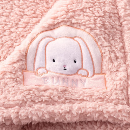 Bertte Sherpa Fleece Baby Blanket | Plush Swaddle Receiving Blankets Super Soft Warm Lightweight Breathable for Infant Toddler Crib Stroller - 33"x43" Large, Pink, Sherpa - Pink