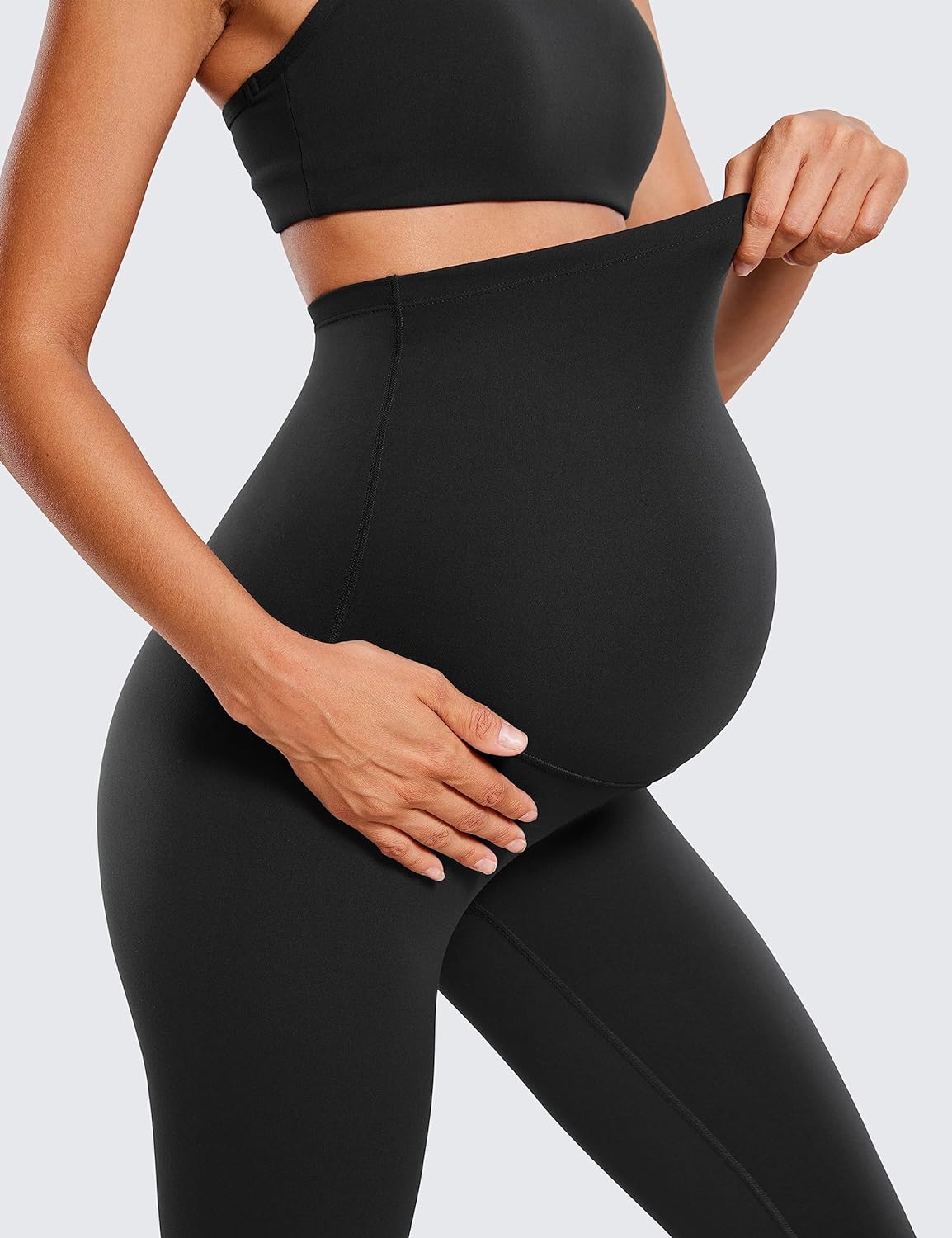 CRZ YOGA Womens Butterluxe Maternity Leggings 25" / 28" - Workout Activewear Yoga Pregnancy Pants Over The Belly Buttery Soft