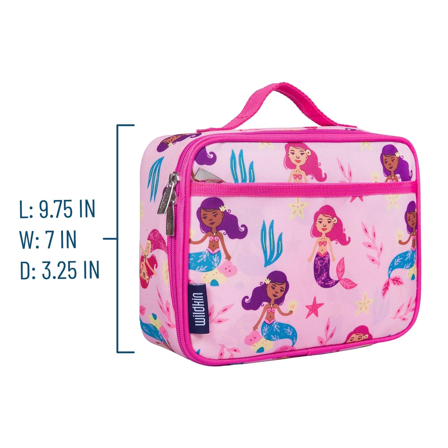 Wildkin Kids Insulated Lunch Box Bag for Boys & Girls, Reusable Kids Lunch Box is Perfect for Elementary, Ideal Size for Packing Hot or Cold Snacks for School & Travel Bento Bags (Groovy Mermaids)