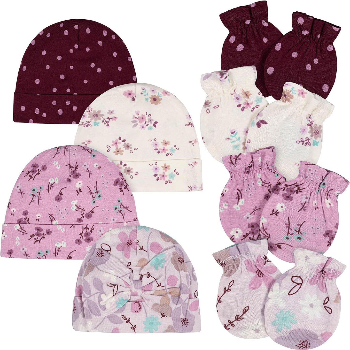 Gerber Baby Girls' Cap and Mitten Sets