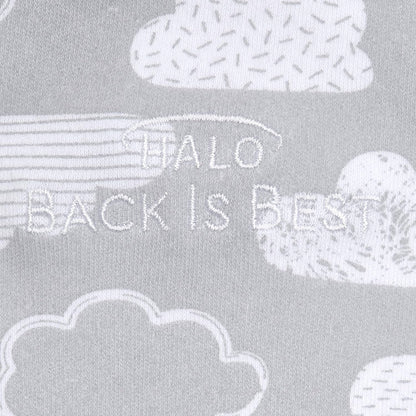 HALO 100% Cotton Sleepsack Swaddle, 3-Way Adjustable Wearable Blanket, TOG 1.5, Clouds, Newborn, 0-3 Months