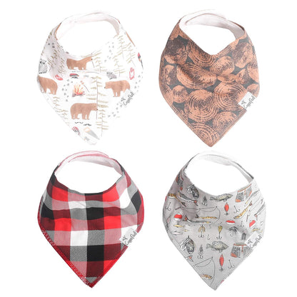 Copper Pearl Baby Bandana Drool Bibs for Drooling and Teething 4 Pack Gift Set “Chip Set