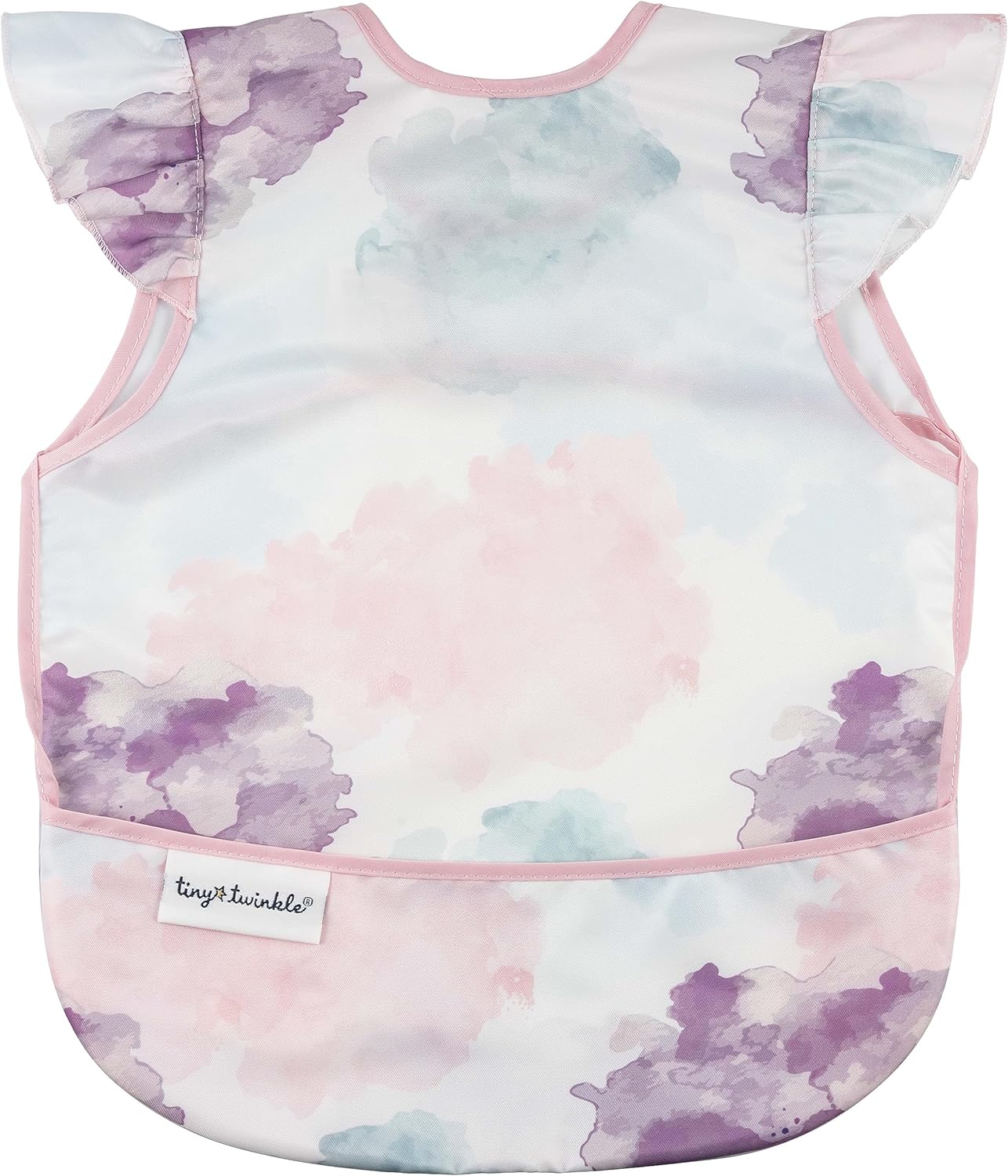 Tiny Twinkle Mess Proof Baby Bib - Waterproof Toddler and Baby Apron Bib - Machine Washable - PFAS and BPA Free