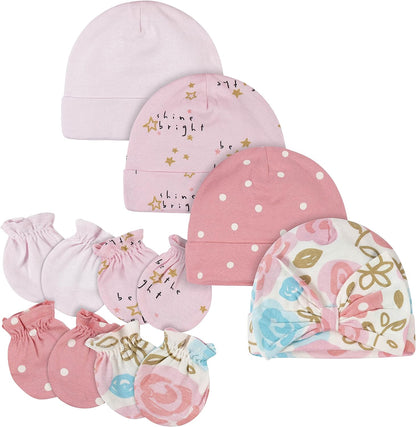 Gerber Baby Girls' Cap and Mitten Sets