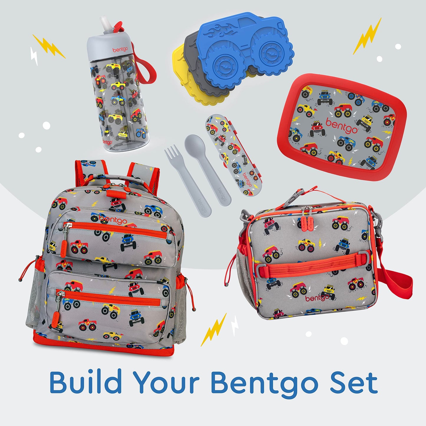 Bentgo® Kids Prints Leak-Proof, 5-Compartment Bento-Style Kids Lunch Box - Ideal Portion Sizes for Ages 3 to 7 - BPA-Free, Dishwasher Safe, Food-Safe Materials - 2023 Collection (Friendly Skies)…