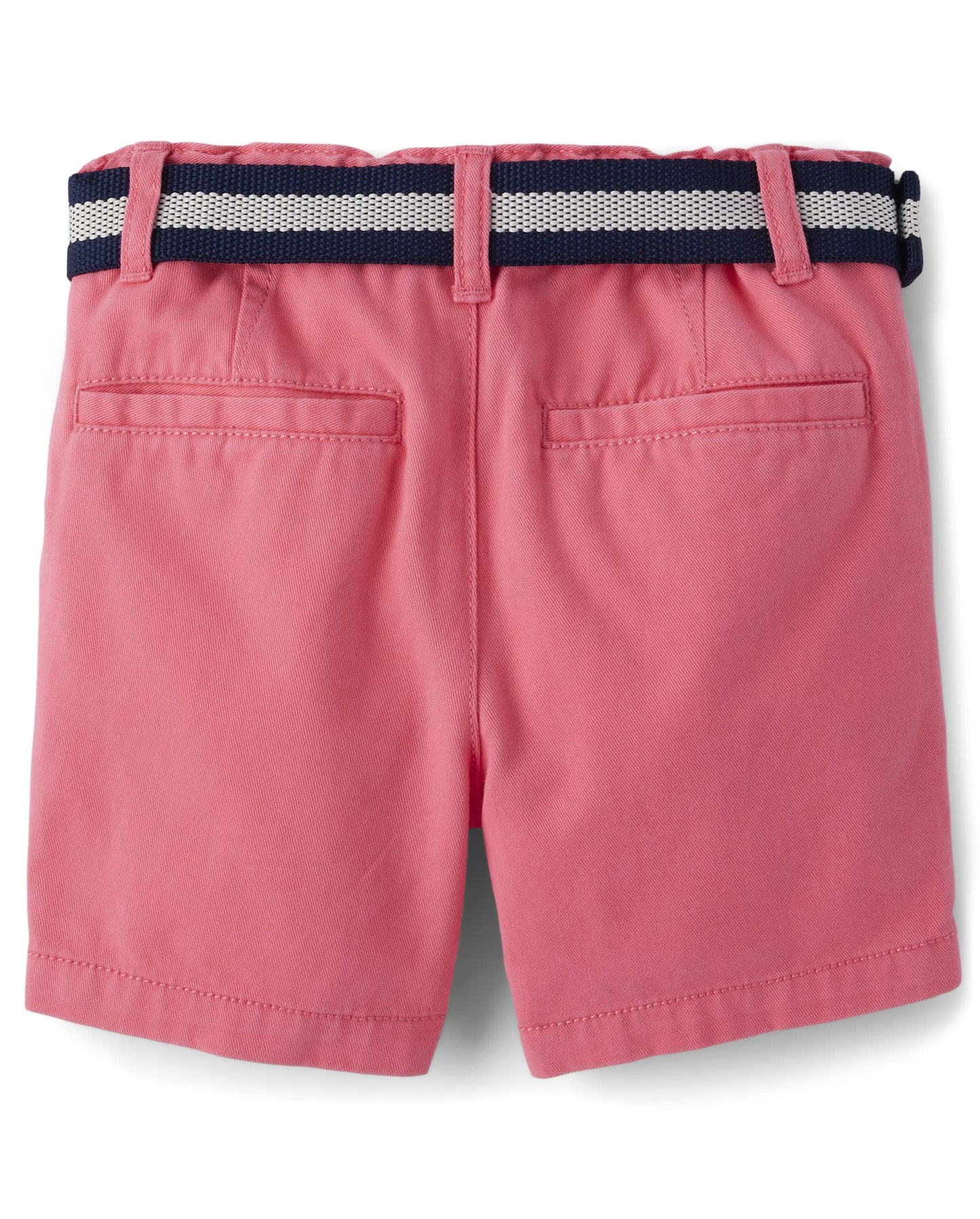 The Children's Place Baby Boys' and Toddler Twill Belted Chino Short, Toast, 2T