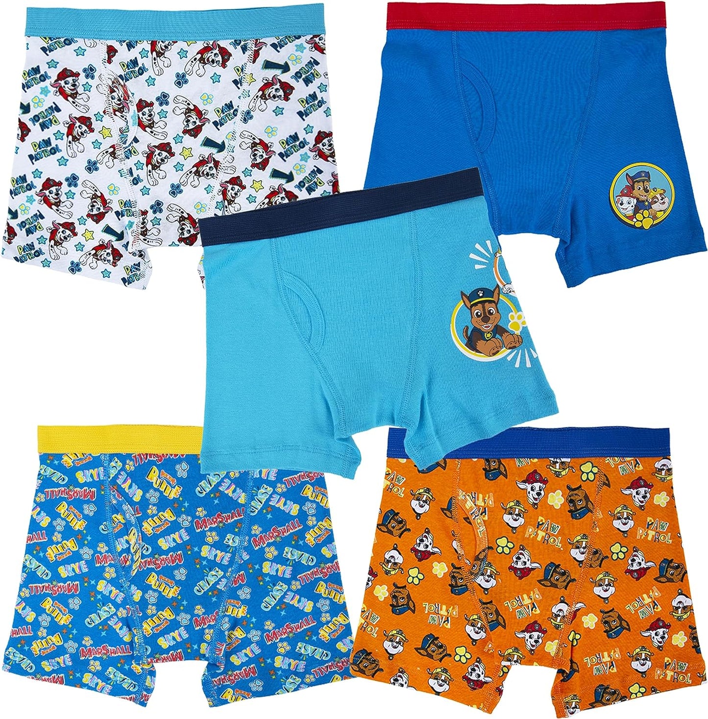 Paw Patrol Boys' 100% Combed Cotton Underwear Multipacks with Chase, Skye, Rubble & More in Sizes 18m, 2/3t, 4t, 4, 6, 8