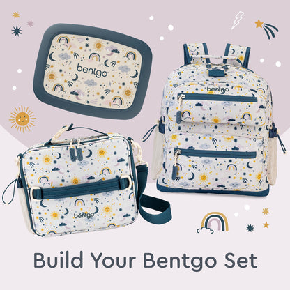 Bentgo® Kids Prints Leak-Proof, 5-Compartment Bento-Style Kids Lunch Box - Ideal Portion Sizes for Ages 3 to 7 - BPA-Free, Dishwasher Safe, Food-Safe Materials - 2023 Collection (Friendly Skies)…