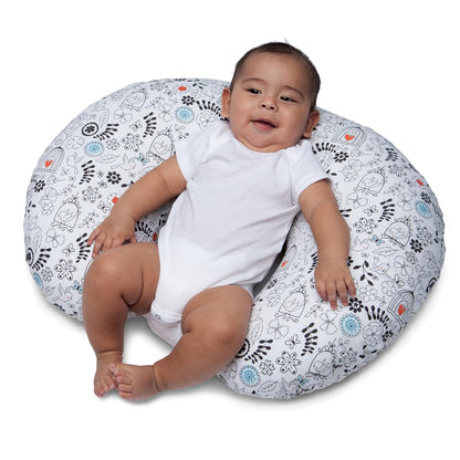 Boppy Original Blue Nursing Pillow - Ergonomic Hypoallergenic Support for Bottle & Breastfeeding