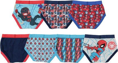 Boys' Toddler Spiderman and Superhero Friends 100% Combed Cotton Underwear Multipacks with Iron Man, Hulk & More