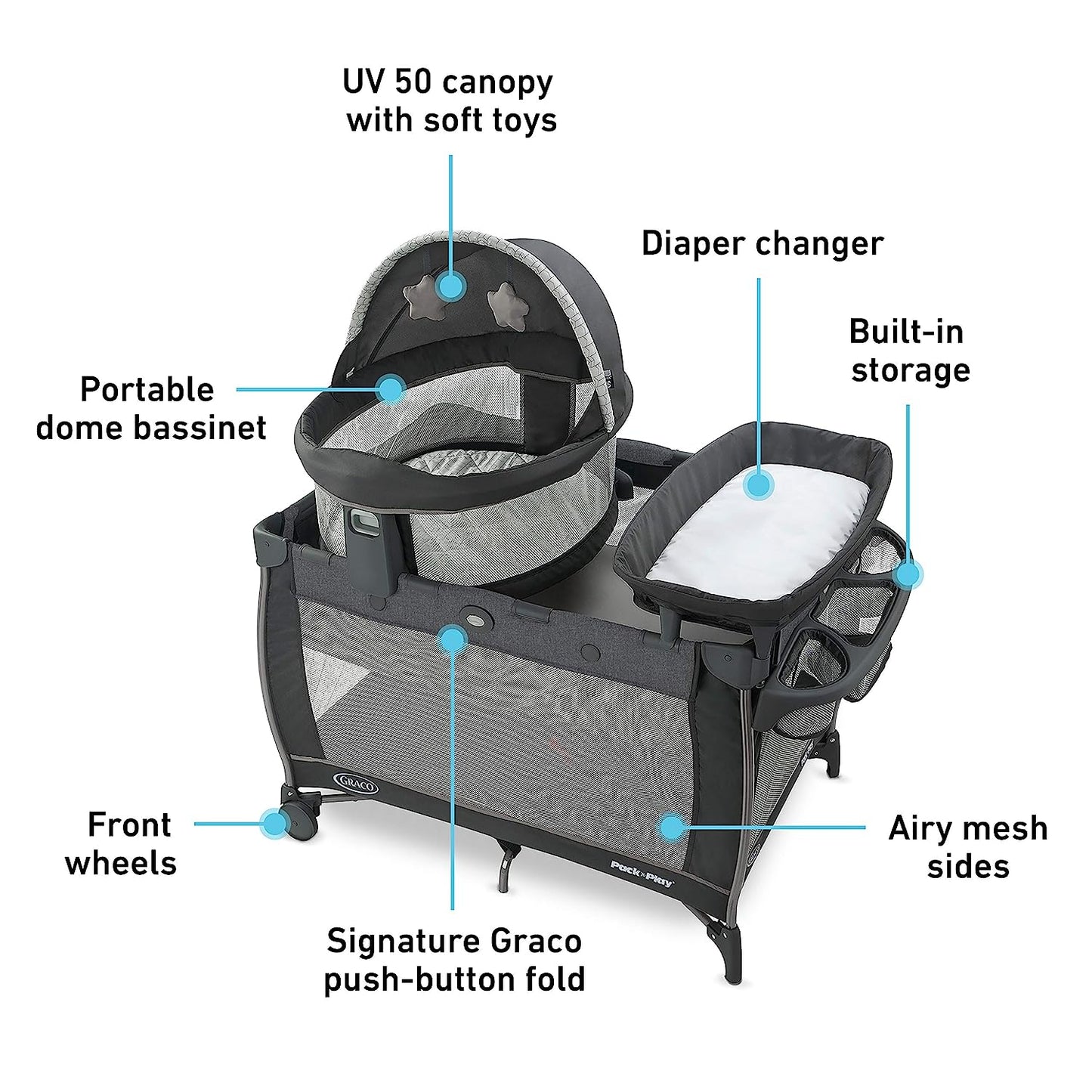 Graco® Pack ‘n Play® Travel Dome™ DLX Playard, Astin