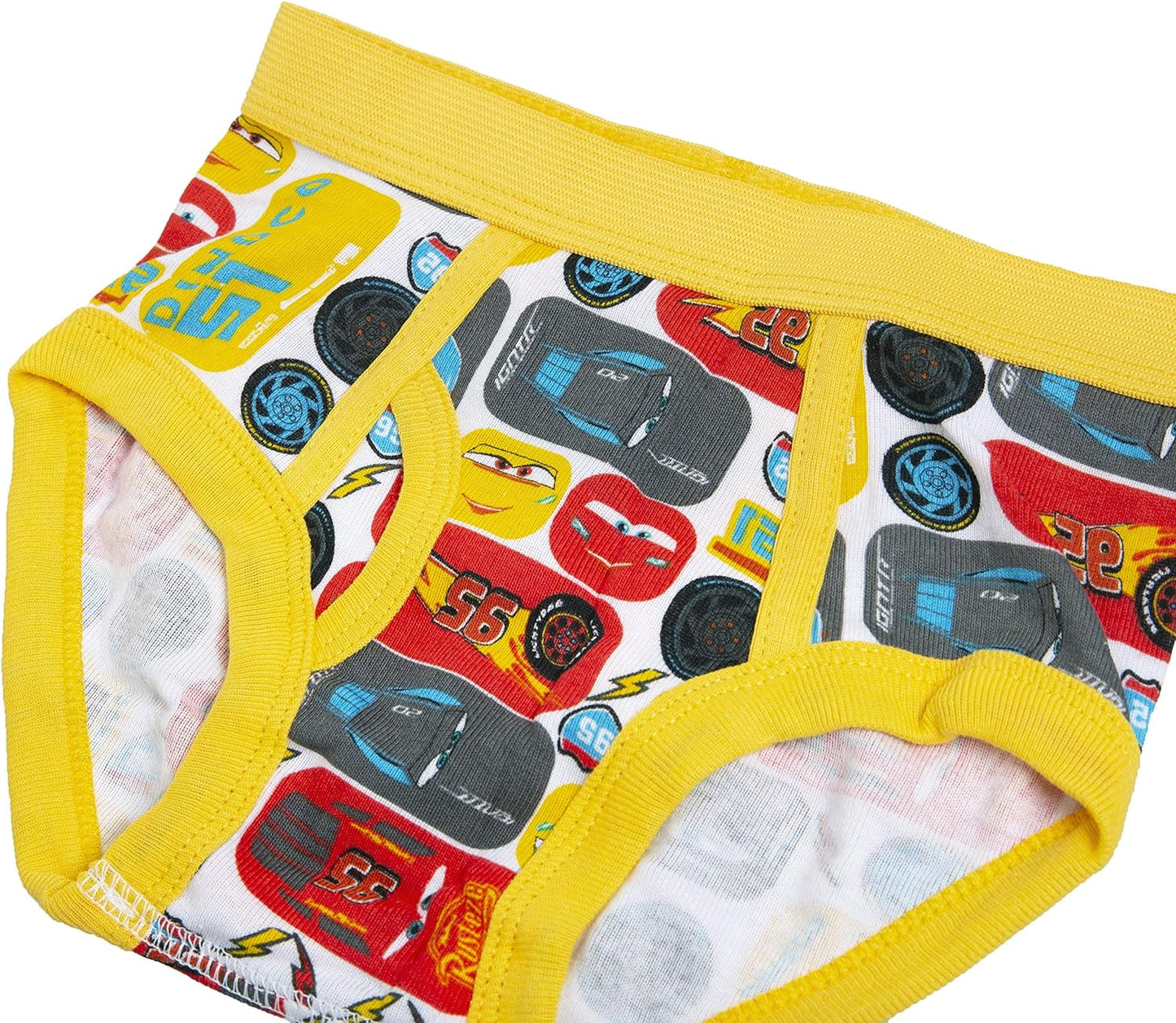 Disney Boys' Pixar Cars 100% Cotton Underwear with Lightning McQueen, Mater, Cruz & More Sizes 18m, 2/3t, 4t, 4, 6 and 8