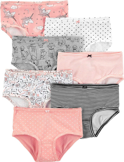 Carter's Girls' Little 7-Pack Underwear