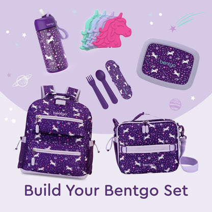 Bentgo® Kids Prints Leak-Proof, 5-Compartment Bento-Style Kids Lunch Box - Ideal Portion Sizes for Ages 3 to 7 - BPA-Free, Dishwasher Safe, Food-Safe Materials - 2023 Collection (Friendly Skies)…