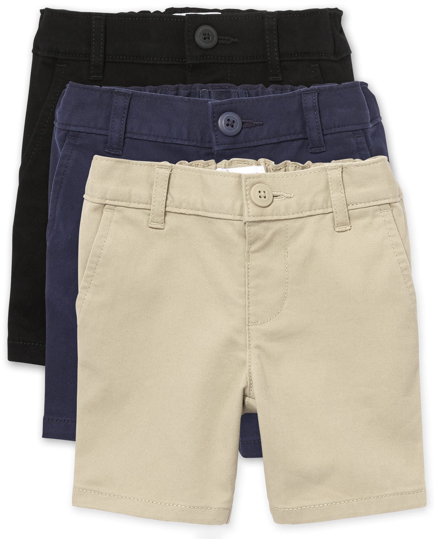 The Children's Place Baby Girls and Toddler Girls Chino Shorts, Sandy/Tidal, 2T