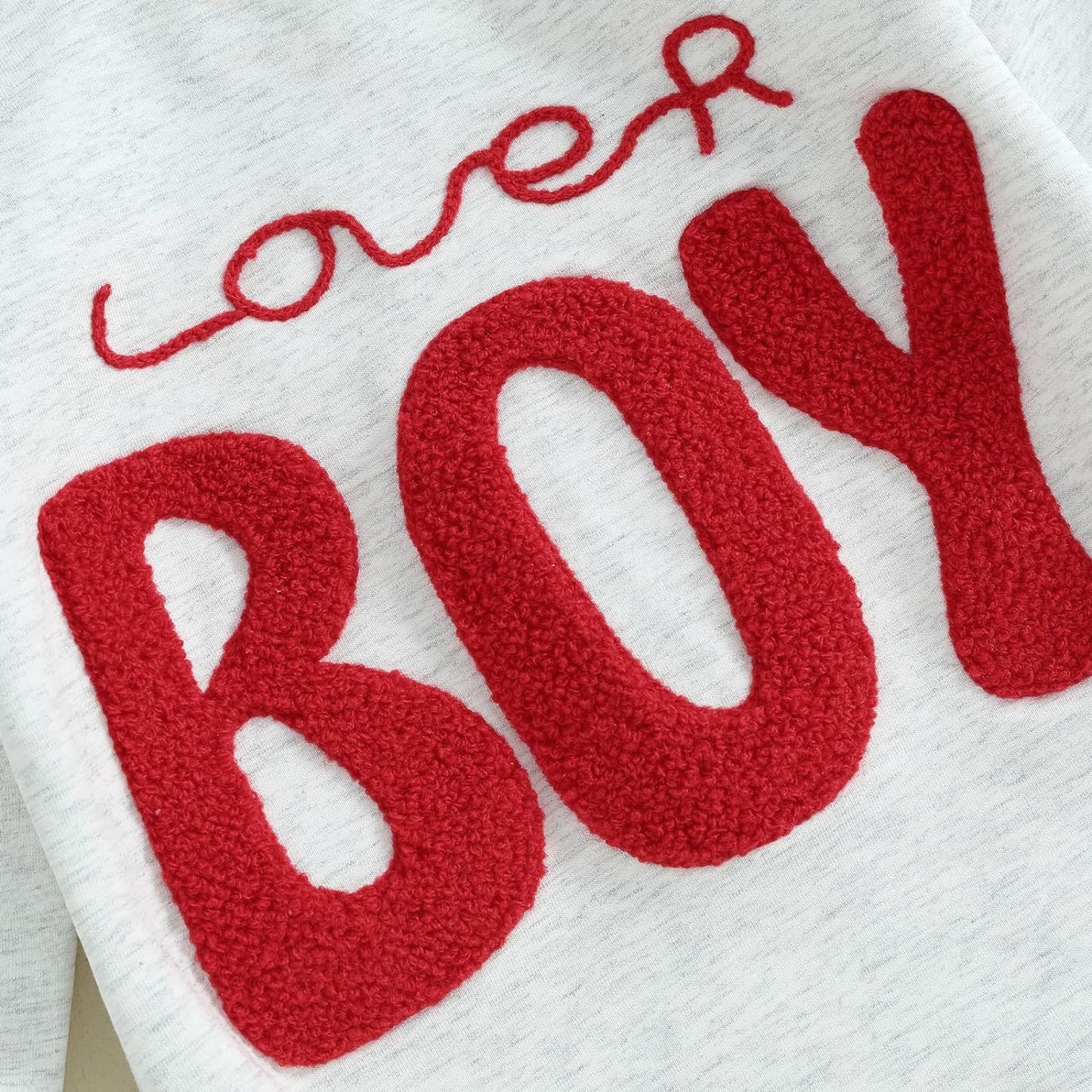 VISGOGO Baby Boy Girls Oversized Sweatshirt Romper Long Sleeve Little Dude Sweater Onesie Top Embroidery Clothes