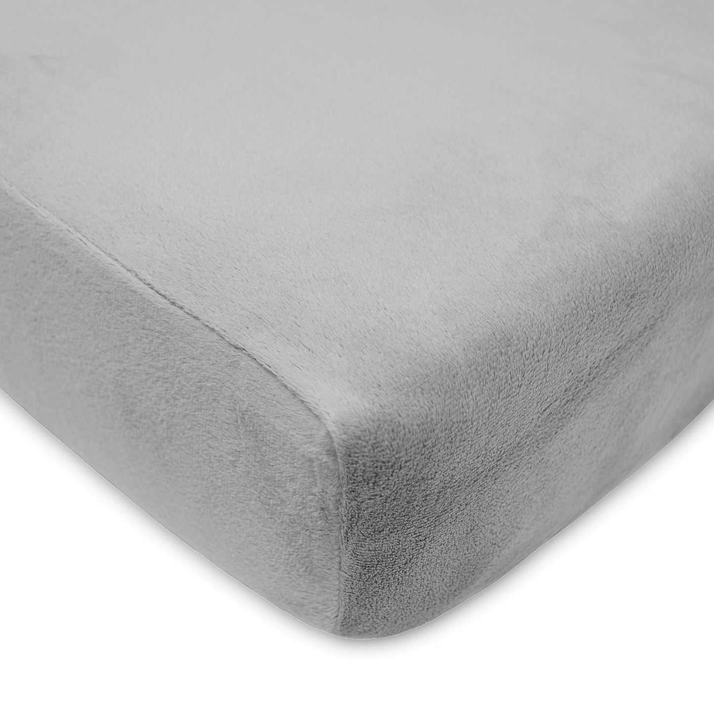 TL Care Heavenly Soft Chenille Fitted Crib Sheet 28" x 52", Warm and Cozy Neutral Chenille Sheet, Gray, for Boys and Girls, Fits Crib and Toddler Bed mattresses