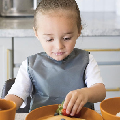 Tiny Twinkle Mess Proof Baby Bib - Waterproof Toddler and Baby Apron Bib - Machine Washable - PFAS and BPA Free