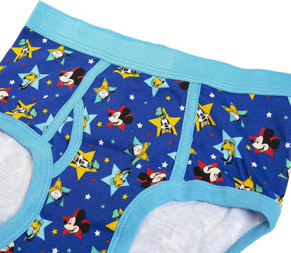 Disney Boys' Mickey Mouse 100% Combed Cotton Briefs Available in Sizes 2/3t, 4t, 4, 6 and 8